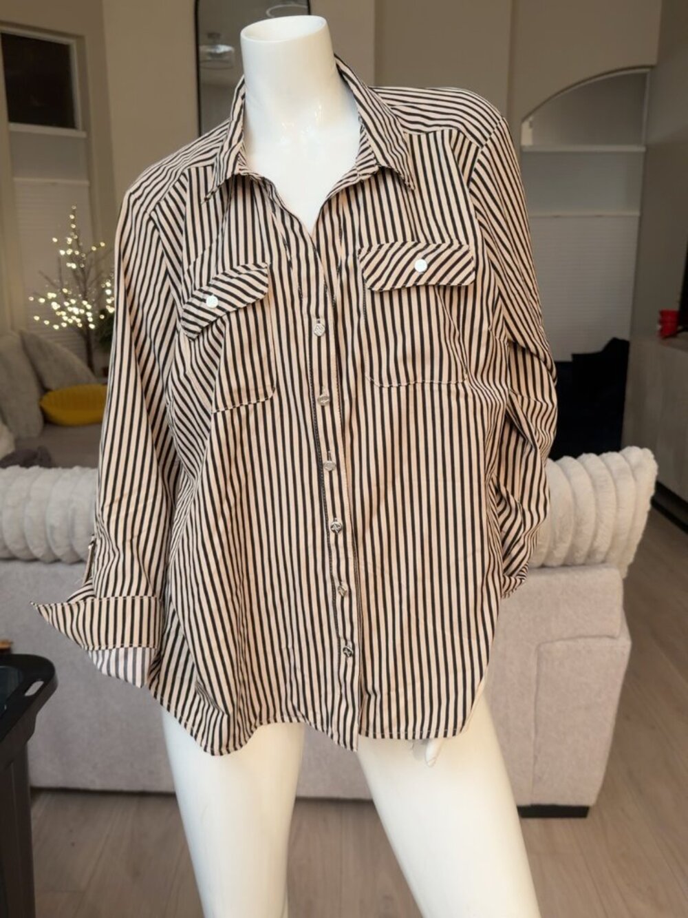 Striped Button Up Shirt - Picture 2 of 3